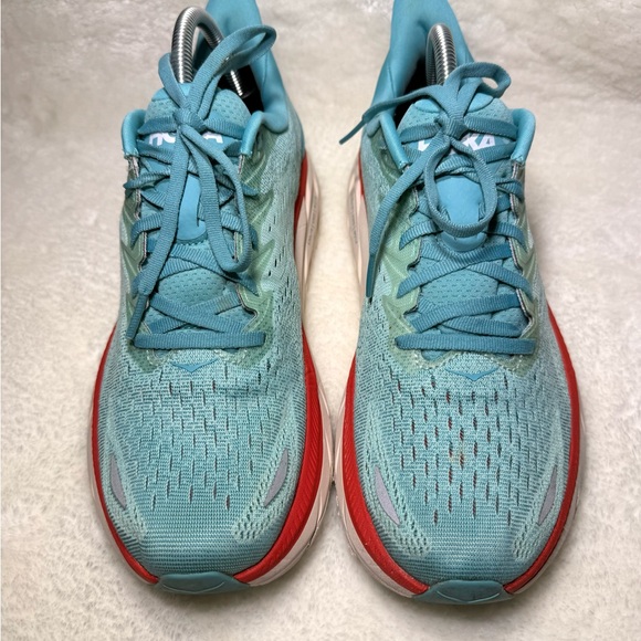 Hoka One One Clifton 8 Athletic Running Shoes Aqua Blue Women's Size 10B - Picture 5 of 11